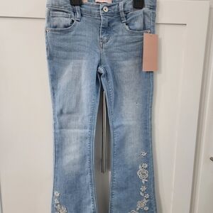 Girls 6x NWT Embroidered Flare Jeans